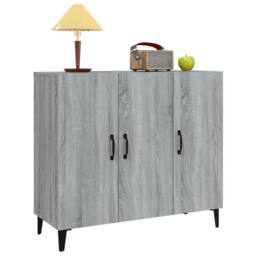 Berkfield Home Sideboard Grey Sonoma 90x34x80 cm Engineered Wood - Size: 90 x 34 x 80 cm - thumbnail 4