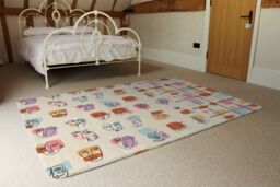 Benjamin Tate Design Leaves & Flowers, Abstract Shapes Designer Rug in Natural - Size: Large - thumbnail 3