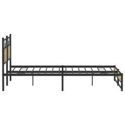 Berkfield Home Metal Bed Frame without Mattress Sonoma Oak 180x200 cm Super King in Brown - thumbnail 7