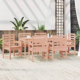 Berkfield Home Beautiful 7 Piece Garden Dining Set Solid Wood Douglas in Light Tan - thumbnail 1