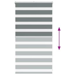 Berkfield Home Zebra Blind Dark Grey 80x100 cm Fabric Width 75.9 cm Polyester - thumbnail 5