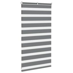 Berkfield Home Zebra Blind Dark Grey 80x100 cm Fabric Width 75.9 cm Polyester - thumbnail 4