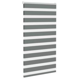 Berkfield Home Zebra Blind Dark Grey 80x100 cm Fabric Width 75.9 cm Polyester - thumbnail 3