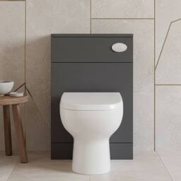 Balterley Modern Floor Standing Bathroom WC Toilet Unit - 500 x 300mm, Dark Grey - thumbnail 6