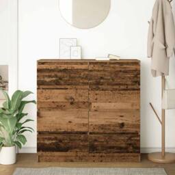 Berkfield Home Sideboard Old Wood 100x35x99 cm Engineered Wood in Brown - Size: 100 x 35 x 99 cm - thumbnail 3