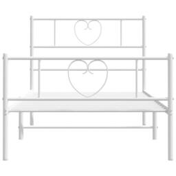 Berkfield Home Metal Bed Frame with Headboard & Footboard White 80x200 cm - thumbnail 4