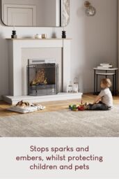 Home Discount Fire Vida Tapton 3 Panel Fire Guard Fireplace Shield Protector in Black - thumbnail 3