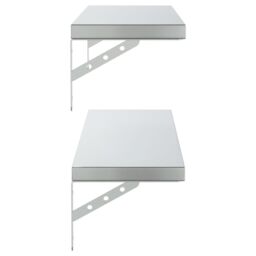 Berkfield Home Wall Shelves 2 pcs 100x23.5 cm Silver Stainless Steel - thumbnail 6