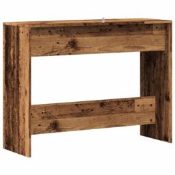 Berkfield Home Console Table Old Wood 100x35x76.5 cm Engineered Wood in Brown - thumbnail 6