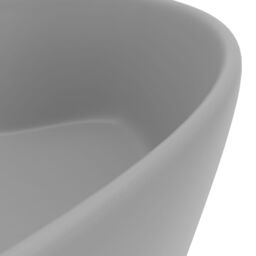 Berkfield Home Luxury Wash Basin with Overflow Matt Light Grey 36x13 cm Ceramic - thumbnail 6