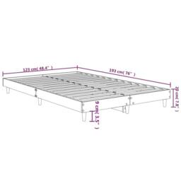 Berkfield Home Durable Bed Frame Black 120x190 cm Small Double Engineered Wood - thumbnail 9