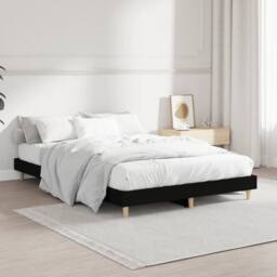 Berkfield Home Durable Bed Frame Black 120x190 cm Small Double Engineered Wood - thumbnail 4