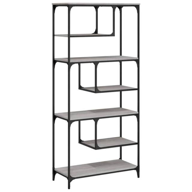 Berkfield Home Bookcase Grey Sonoma 81x36x176 cm Engineered Wood - Size: 81 x 36 x 176 cm - image 1