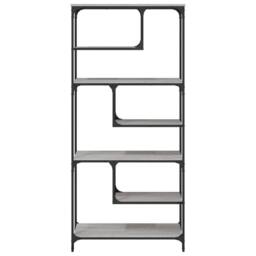 Berkfield Home Bookcase Grey Sonoma 81x36x176 cm Engineered Wood - Size: 81 x 36 x 176 cm - thumbnail 5