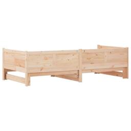 Berkfield Home Pull-out Day Bed 90x200 cm Solid Wood Pine in Natural - thumbnail 8