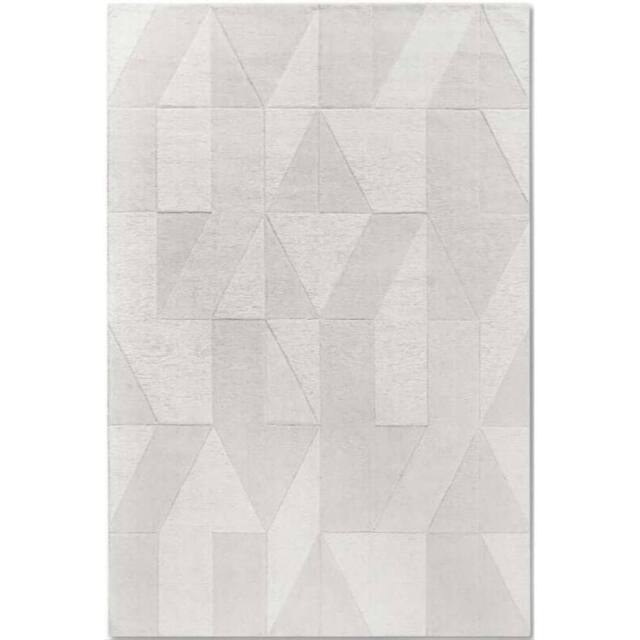 THE RUGS Villeroy & Boch 1906 Wool Rug Ursule Handwoven High Low Pile in White - Size: 120 cm x 170 cm - image 1