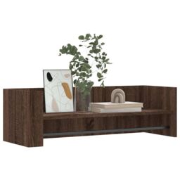 Berkfield Home Wall Shelf Brown Oak 100x35x30.5 cm Engineered Wood - thumbnail 3
