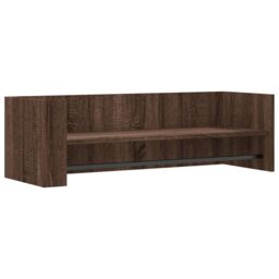 Berkfield Home Wall Shelf Brown Oak 100x35x30.5 cm Engineered Wood - thumbnail 2