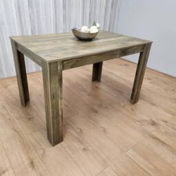 KOSY KOALA Modern Rustic Effect Dining Table With 4 Cream Plastic Chairs - thumbnail 6