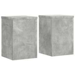 Berkfield Home Plant Stands 2 pcs Concrete Grey 20x20x30 cm Engineered Wood - Size: 20 x 20 x 30 cm - thumbnail 2