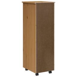 Berkfield Home Rolling Cabinet with Drawers MOSS Honey Brown Solid Wood Pine - thumbnail 7
