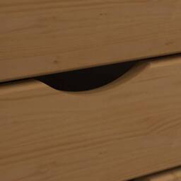 Berkfield Home Rolling Cabinet with Drawers MOSS Honey Brown Solid Wood Pine - thumbnail 8