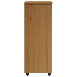 Berkfield Home Rolling Cabinet with Drawers MOSS Honey Brown Solid Wood Pine - thumbnail 6