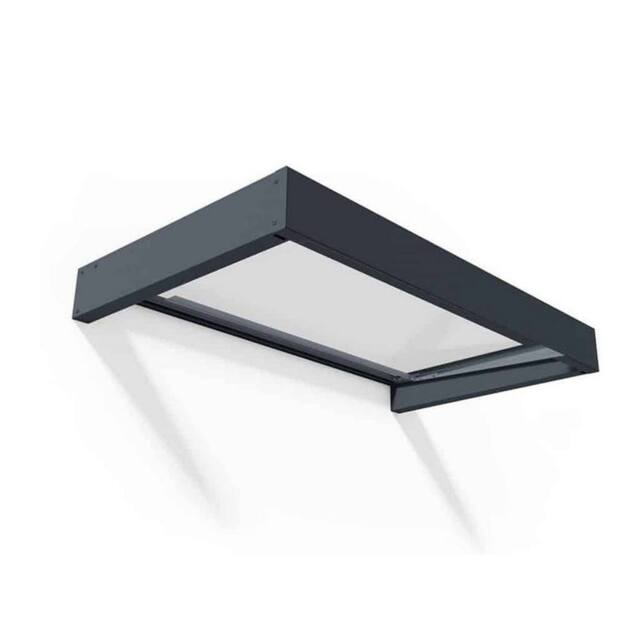 Palram Patio Cover Sophia Door Awning Canopy 1600 Clear - L160 x W95 x H17 cm in Grey - image 1