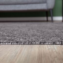 THE RUGS Flex Collection Solid Design Low Pile Extra Large Living Room Rug in Grey - Size: 140 cm x 200 cm - thumbnail 7