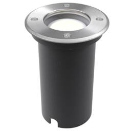 Berkfield Home Outdoor LED Ground Lights 3 pcs Round in Silver - thumbnail 5