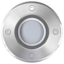 Berkfield Home Outdoor LED Ground Lights 3 pcs Round in Silver - thumbnail 7