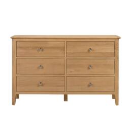Cheshire Premium Oakmere 6 Drawer Wide Chest - Oak in Brown - thumbnail 8