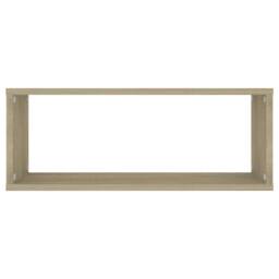 Berkfield Home Wall Cube Shelf 2 pcs Sonoma Oak 60x15x23 cm Engineered Wood in Brown - Size: 60 x 15 x 23 cm - thumbnail 5