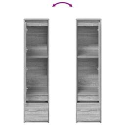 Berkfield Home Highboard Grey Sonoma 29.5x34x119.5 cm Engineered Wood - thumbnail 9