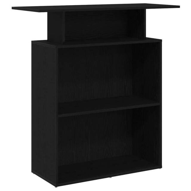 Berkfield Home Reception Desk Black 100x40x104 cm Engineered Wood - Size: 100 x 40 x 104 cm - image 1