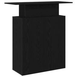 Berkfield Home Reception Desk Black 100x40x104 cm Engineered Wood - Size: 100 x 40 x 104 cm - thumbnail 7