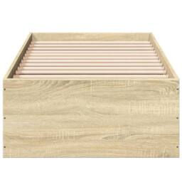 Berkfield Home Modern Bed Frame without Mattress Sonoma Oak 100x200 cm in Light Tan - thumbnail 4
