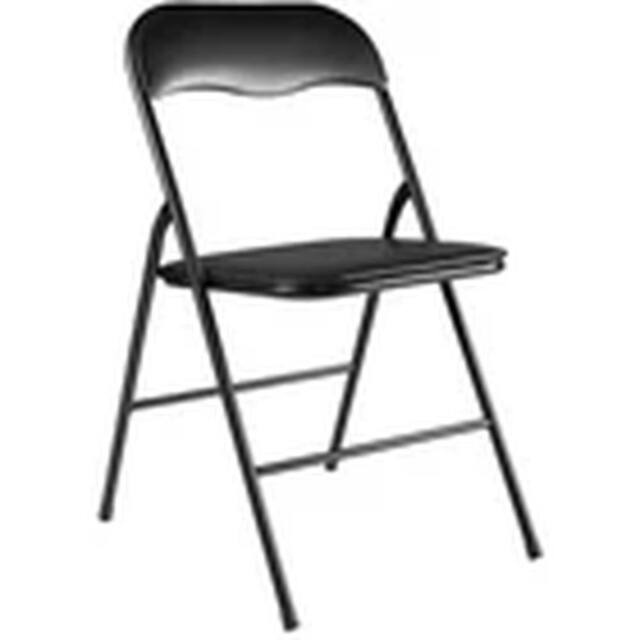 EONLION BLACK FOLDING CHAIR FOLDABLE COMPUTER ROOM HOME OFFICE - image 1