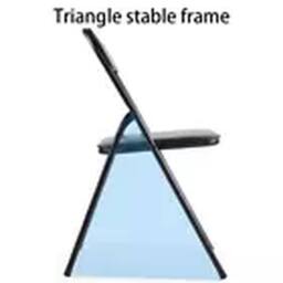 EONLION BLACK FOLDING CHAIR FOLDABLE COMPUTER ROOM HOME OFFICE - thumbnail 3