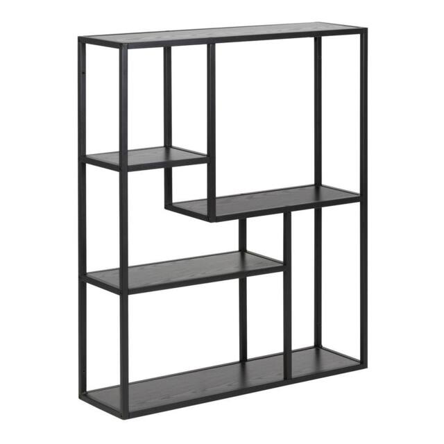 Furniture To Go Seaford Black Metal Wall Shelf with 3 Additional Black Shelves - image 1