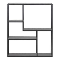 Furniture To Go Seaford Black Metal Wall Shelf with 3 Additional Black Shelves - thumbnail 2