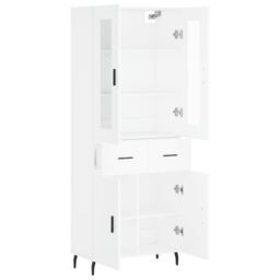 Berkfield Home Highboard White 69.5x34x180 cm Engineered Wood - thumbnail 4