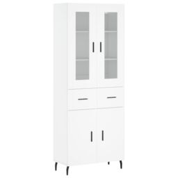 Berkfield Home Highboard White 69.5x34x180 cm Engineered Wood - thumbnail 2