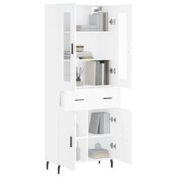Berkfield Home Highboard White 69.5x34x180 cm Engineered Wood - thumbnail 3