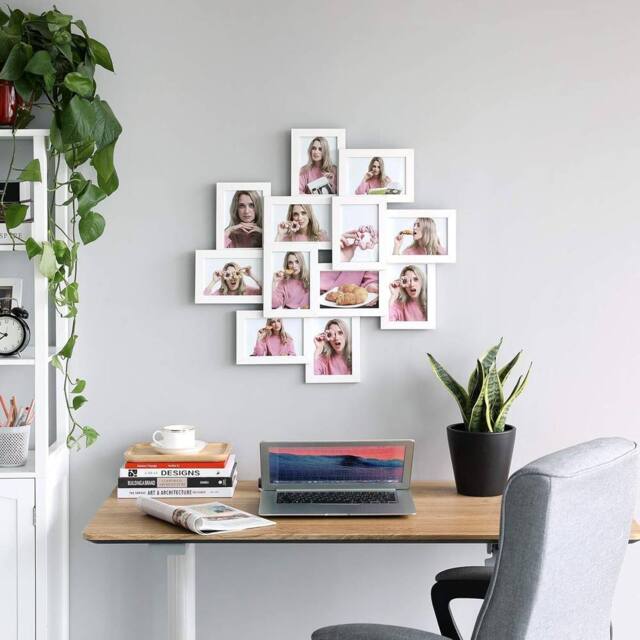 SONGMICS Large Multi Picture Wall Frame Family Photo Display Collection in White - image 1