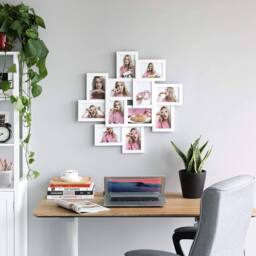 SONGMICS Large Multi Picture Wall Frame Family Photo Display Collection in White - thumbnail 1