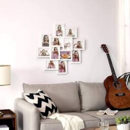 SONGMICS Large Multi Picture Wall Frame Family Photo Display Collection in White - thumbnail 2