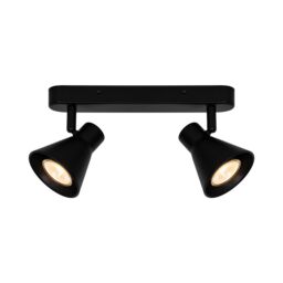 Nordlux Modern Indoor Spot Light Black Metal GU10 Adjustable Head - Mains Powered, IP20 - thumbnail 1