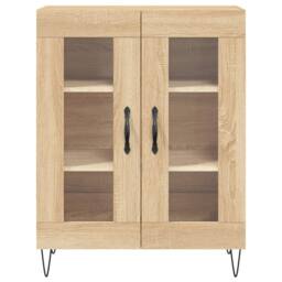Berkfield Home Highboard Sonoma Oak 69.5x34x180 cm Engineered Wood in Light Beige - thumbnail 8