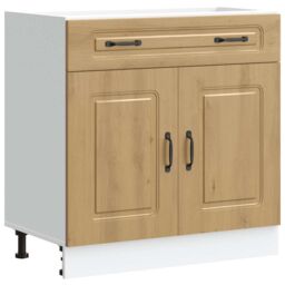 Berkfield Home Kitchen Base Cabinet Kalmar Artisan Oak Engineered Wood in Brown - thumbnail 2